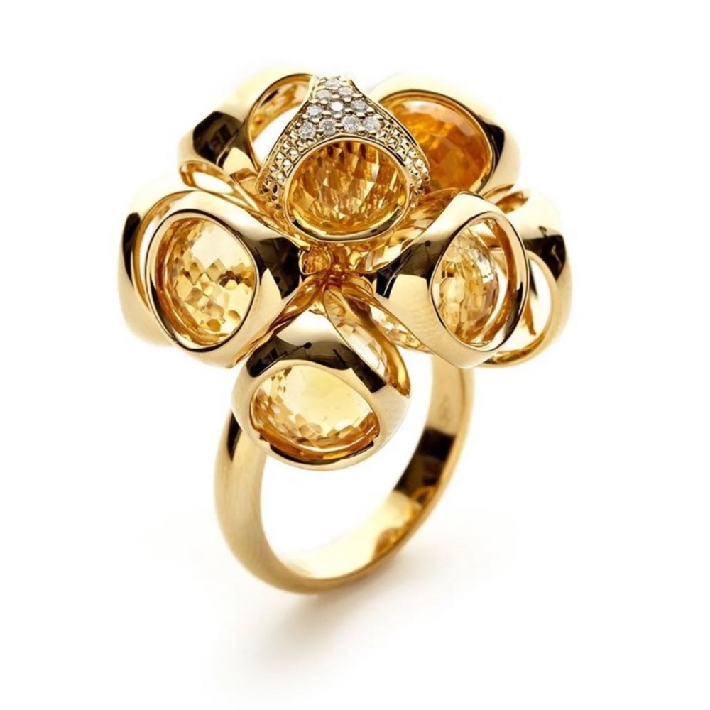 Di Modolo Cluster Gold Plated Ring